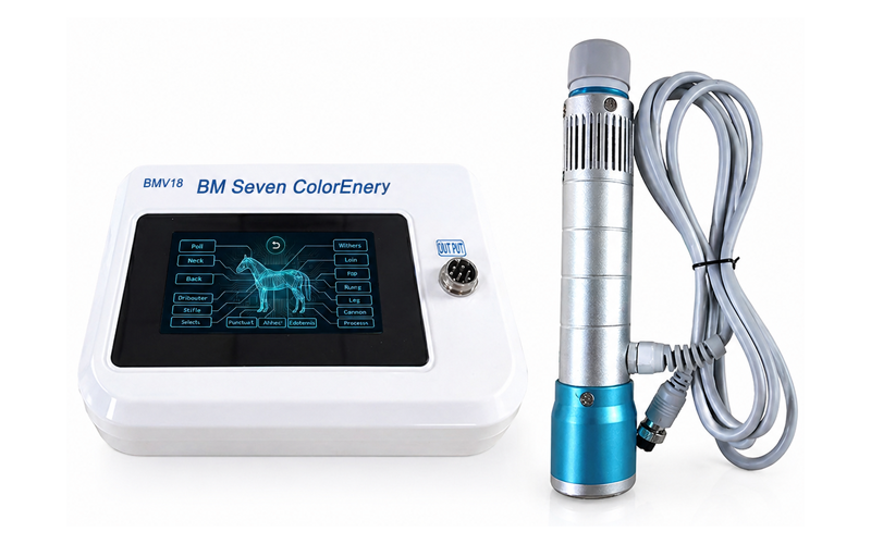 BMV18 portable electromagnetic veterinary shockwave device related model for BMV16 comparison