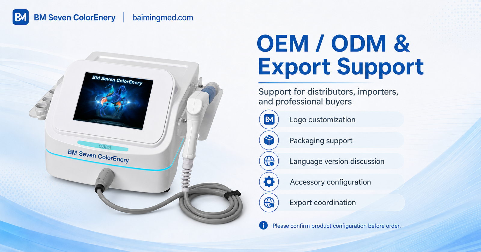 Q803 OEM ODM and export support for distributors importers and professional buyers