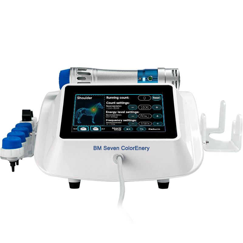 BMV29 electromagnetic veterinary shockwave device front view with 8-inch touchscreen